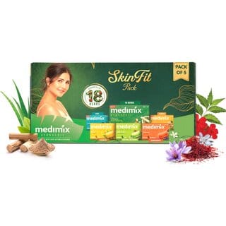 Medimix Bathing Soaps Skinfit Pack  Pack of 5  Enriched with 18 Herbs for Healthy  Glowing Skin