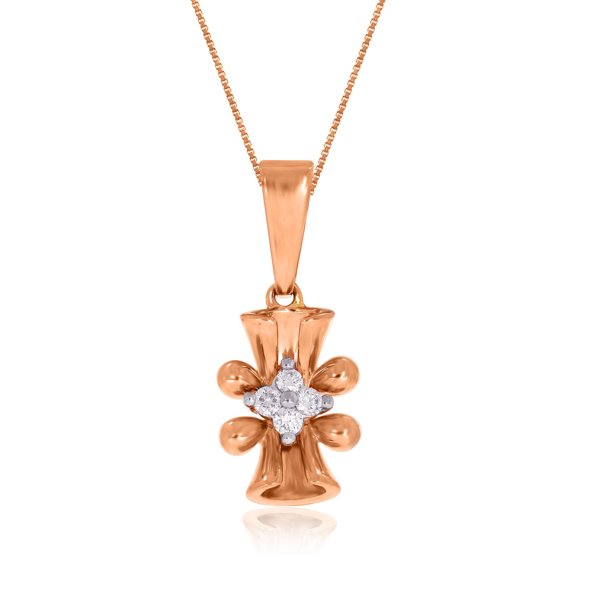 Senco Gold Appeal of Nature Diamond Pendant (1.95 gram / 0.18 Ct / GH-VS / 14K Rose Gold)