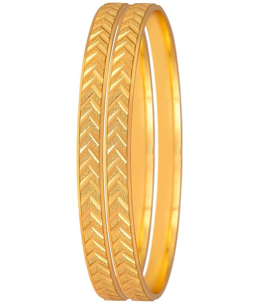 Traditional 1 Gram Gold Plated Designer Bangle for women( set of 2)