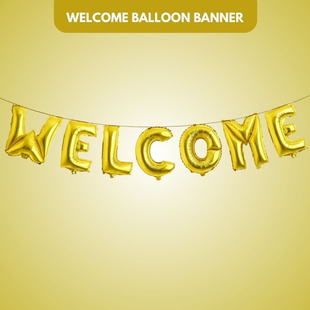 WELCOME Balloon Banner - Party and Festive Needs | Buy online on ZillyBuy