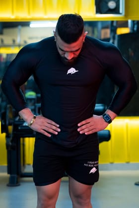 Wild Verve Compression T-shirt Full Sleeve (black)-S