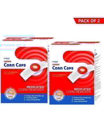 Leeford Cornex Corn Caps - Effective & Easy Deep Foot Corn Remover, 80 Strips (2x40 Strips)