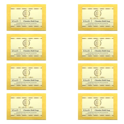 Khadi Natural Herbal Chandan Haldi Soap Combo Pack Of 8 – 125gm Each