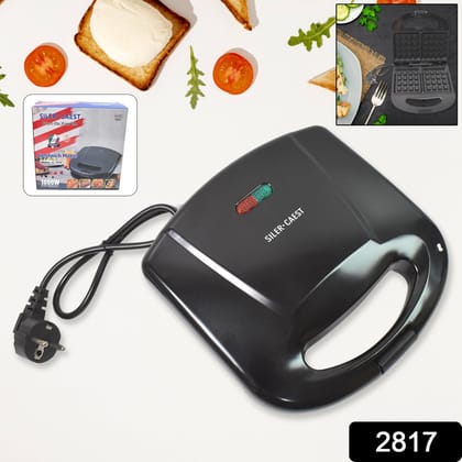 2817 Waffle Maker Makes 2 Square Shape Waffles Non-stick Plates Easy To Use With Indicator Lights