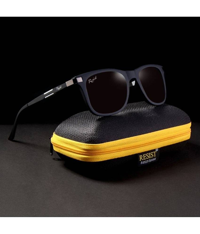 RESIST EYEWEAR Black Rectangular Sunglasses ( Pack of 1 )