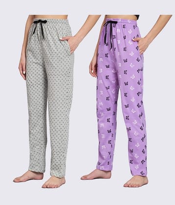 Canblar Multicolor Cotton Womens Nightwear Pajamas ( Pack of 2 ) - None