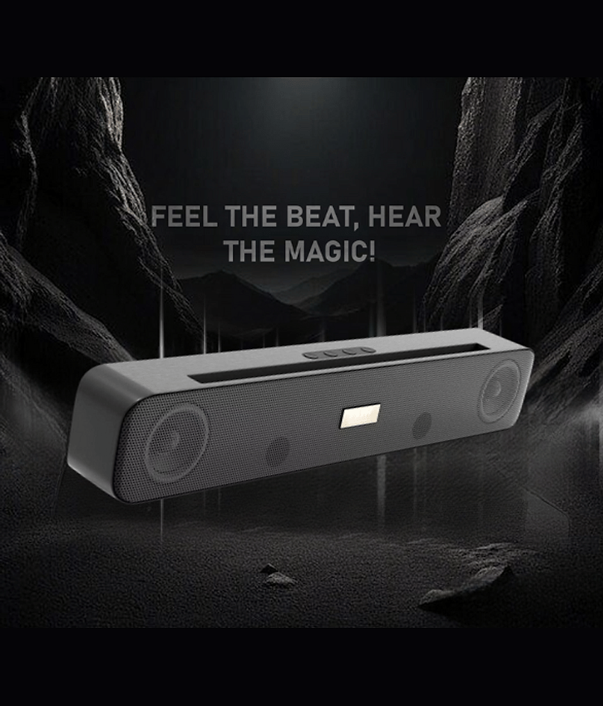 V WORTEX PORTABLE SOUNDBAR 25 W Bluetooth Speaker Bluetooth v5.0 with USB,SD card Slot Playback Time 5 hrs Black