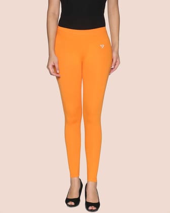 Cotton Ankle Legging - Orange Tango-S / Orange Tango
