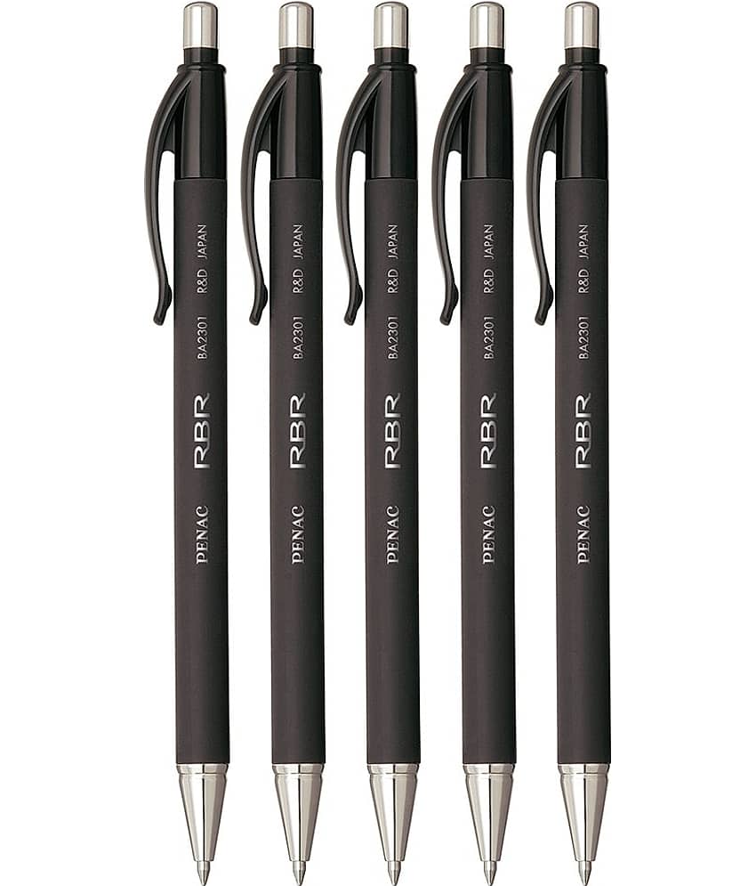 Penac RBR Retractable Ball Pen black, 0.7mm