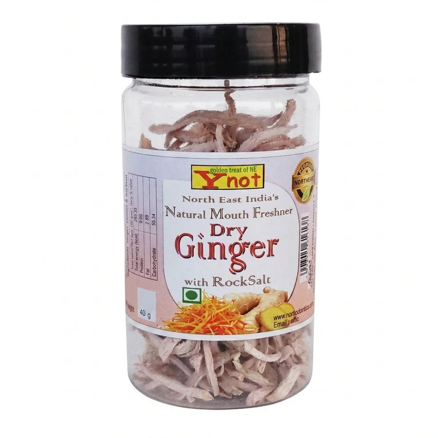 Y Not Dry Ginger with Rock Salt - 40 gm - One plastic jar