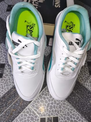 Puma Casual Sports Shoes (White & Mint Green)