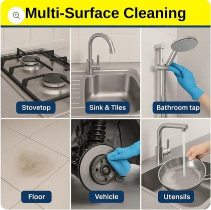 UltraCleanX Multi-Purpose Cleaner 200g | 5-in-1 Powerful Stain Remover for Kitchen, Tiles, Bathroom, Furniture & Appliances | Grease, Dirt & Oil Remover | Easy-to-Use Powder Cleaning Solution