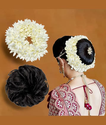 LYKAA Black Hair Bun ( Pack of 2 )