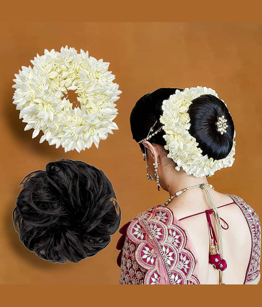 LYKAA Black Hair Bun ( Pack of 2 )