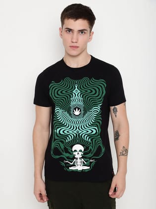 PUNK Black PSY-DOPE Regular Fit Tshirt-Black / M