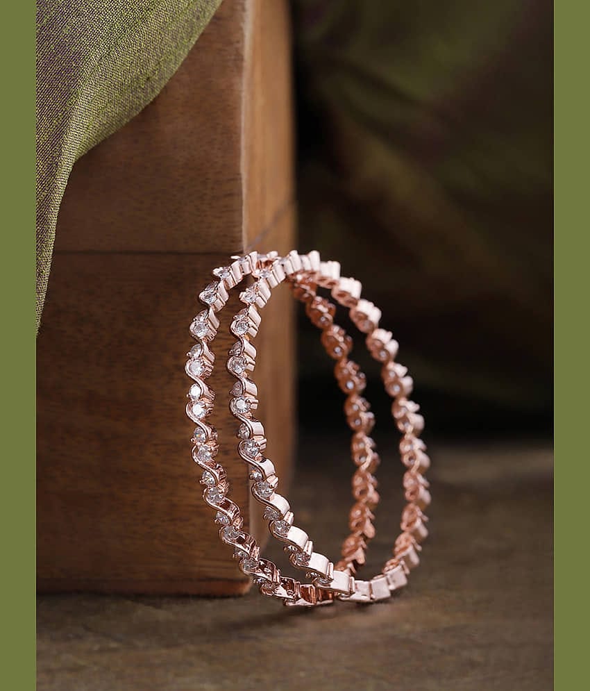 Priyaasi - Rose Gold Bangle Set (Pack of 1)