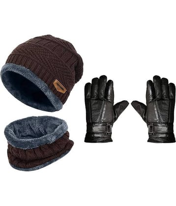 Infispace Pack of 2 Woollen Men's Cap ( Blue )