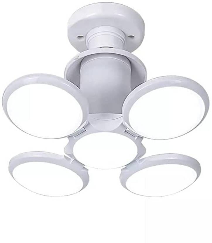 SPARKWORLD Foldable LED Football Bulb | Free Size B22 Base | 5 Panel Adjustable Design | 40W High Brightness White Light | Colour: FootBall Bullb - Electricals | Buy online on ZillyBuy