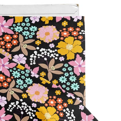 Retro Party Print-Organza Satin