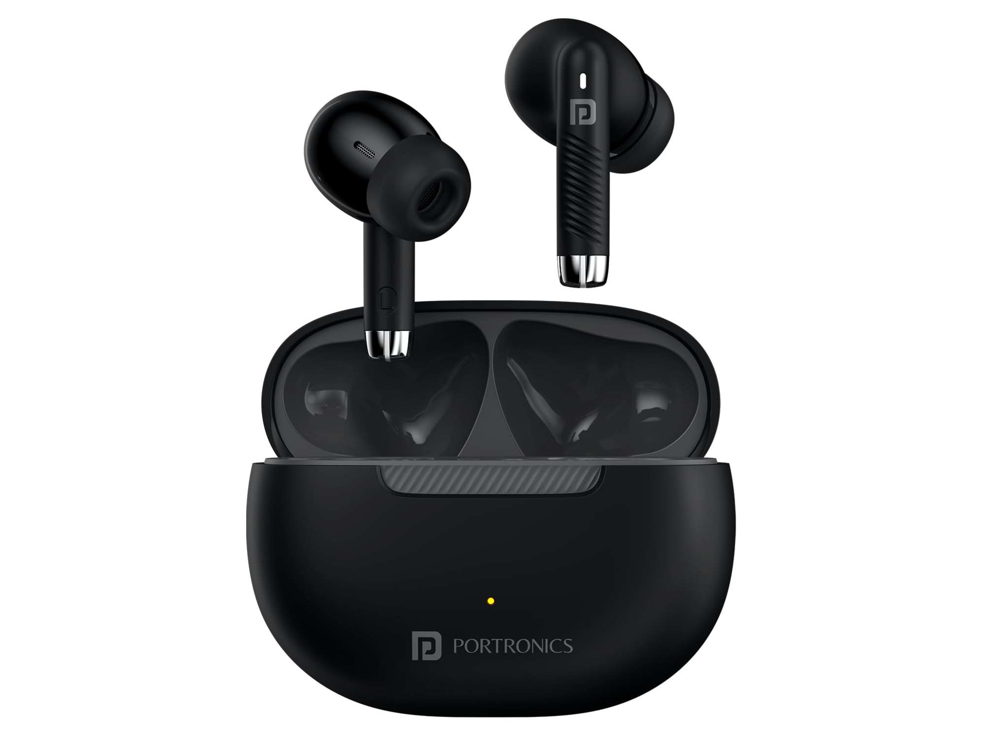 Portronics Harmonics Twins 32 in-Ear TWS Smart Earbuds with HD Mic, Upto 30 Hours Playtime, Touch Control, Low Latency, Bluetooth Version 5.4, IPX5 Water Resistant, Type C Fast Charging