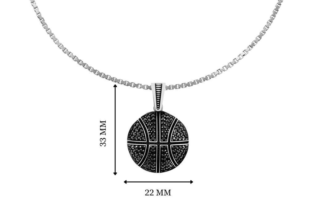 Studded Basketball Pendant