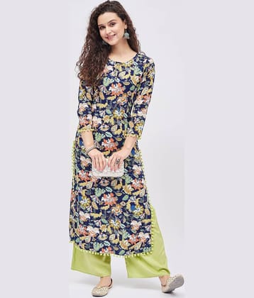 Tissu - Multicolor Straight Rayon Women's Stitched Salwar Suit ( Pack of 1 )