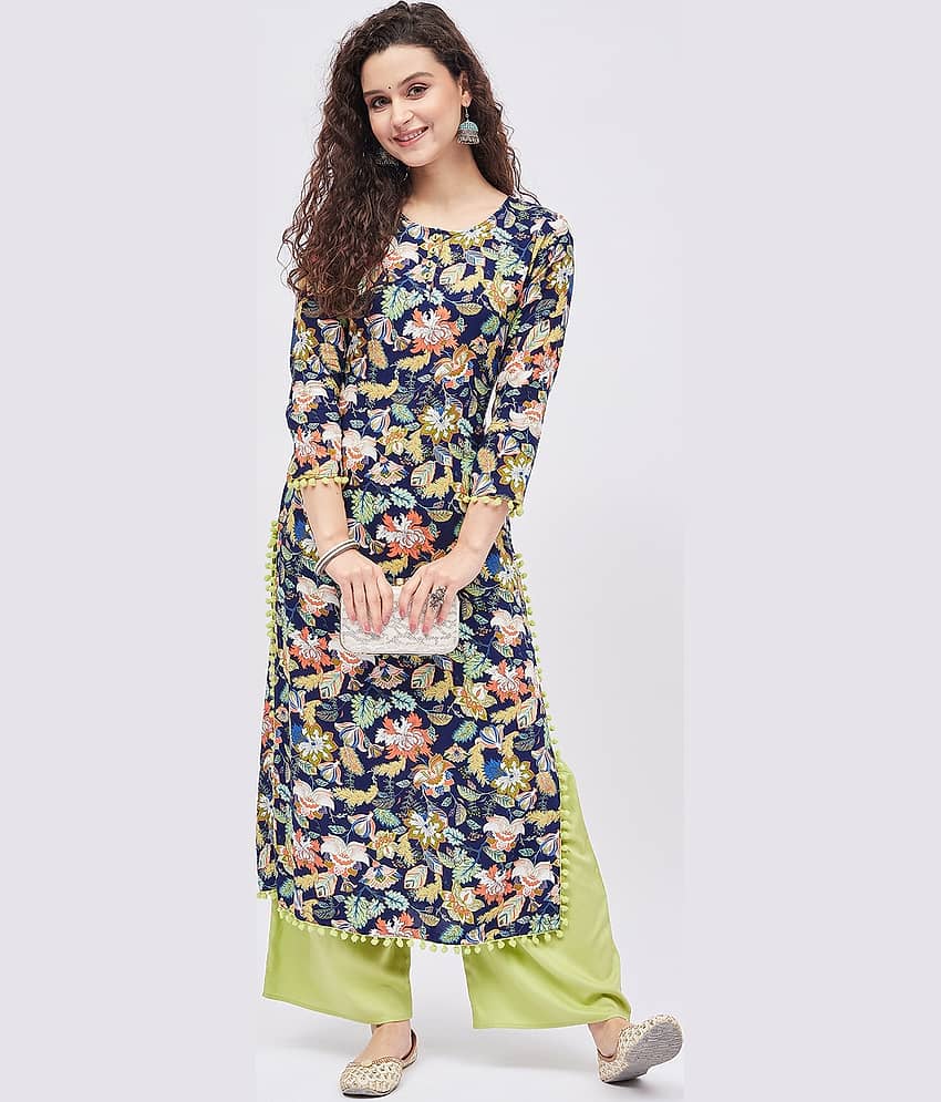 Tissu - Multicolor Straight Rayon Women's Stitched Salwar Suit ( Pack of 1 )