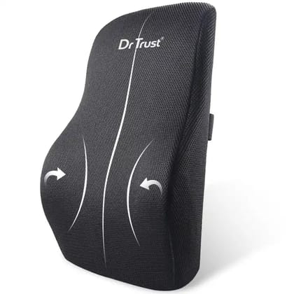 Dr Trust USA Orthopedic Back Support Pillow for Office Chair, Car Seat To Sit Up Right, Memory Foam Backrest For Pain Relief, Lumbar Support, Spine Alignment, Posture Corrector 360