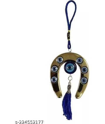 Steel Horse Shoe Evil Eye Hanging