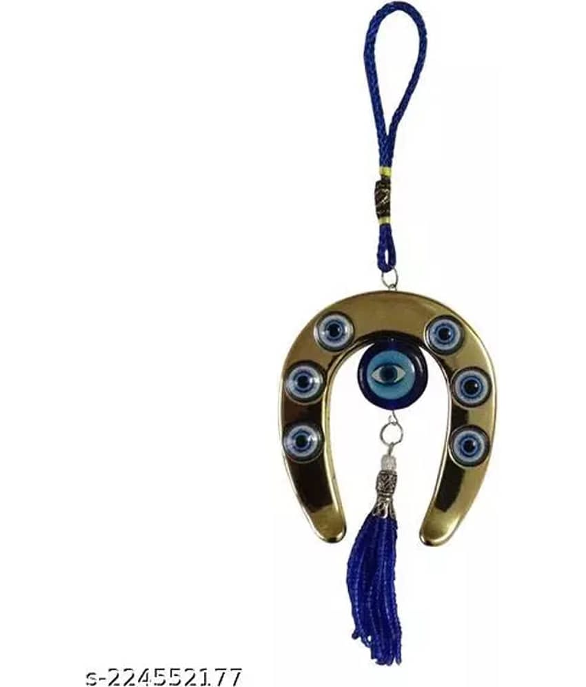 Steel Horse Shoe Evil Eye Hanging