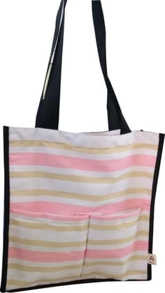 Printed Astara Poly Canvas Beach Bag