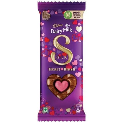 Cadbury Dairy Milk Silk Heart Blush, 150 gm - Cadbury Dairy Milk Silk Heart Blush, 150 gm Cadbury Dairy Milk Silk Heart Blush, 150 gm - Cadbury Dairy Milk Silk Heart Blush, 150 gm