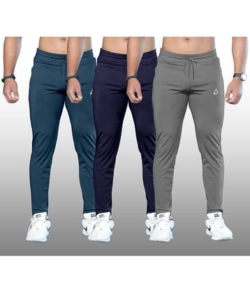 FTX Light Grey Lycra Men's Trackpants ( Pack of 3 )