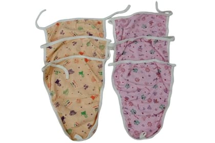 FAIRBIZPS Soft Cotton Baby Langot Cloth Diapers Washable Skin Friendly Baby Langot Reusable Cloth Nappies - Set of 6