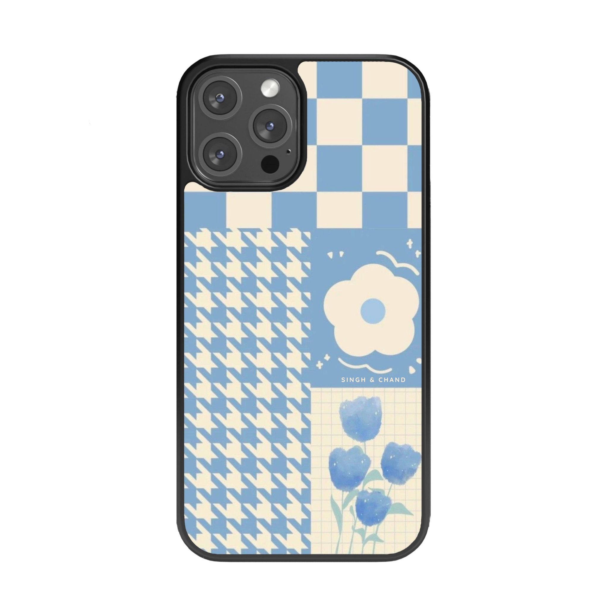 Blue Floral Dream 1.0 Glass Phone Case