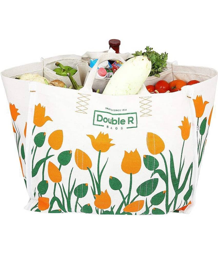 Double R - White Canvas Grocery Bag