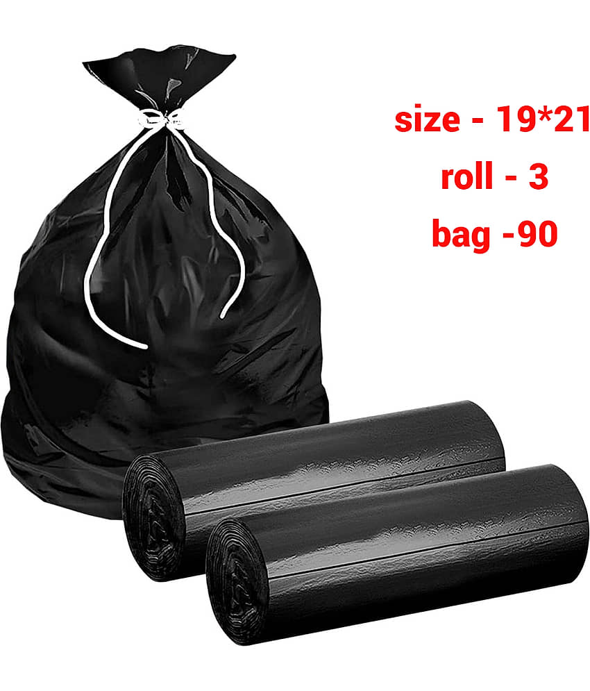 Arni Black Virgin Plastic Dustbin and Garbage bags