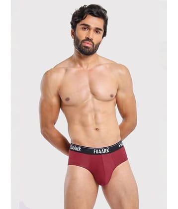 Fuaark Pack of 1 Modal Briefs For Men's ( Maroon )