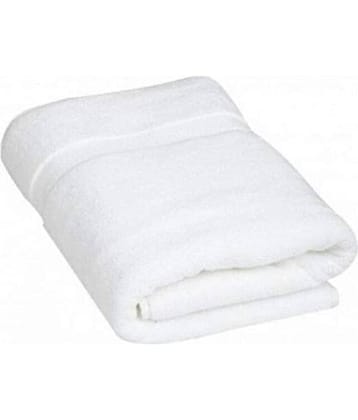 Dyana Core Cotton Solid 400 -GSM Bath Towel ( Pack of 1 ) - White