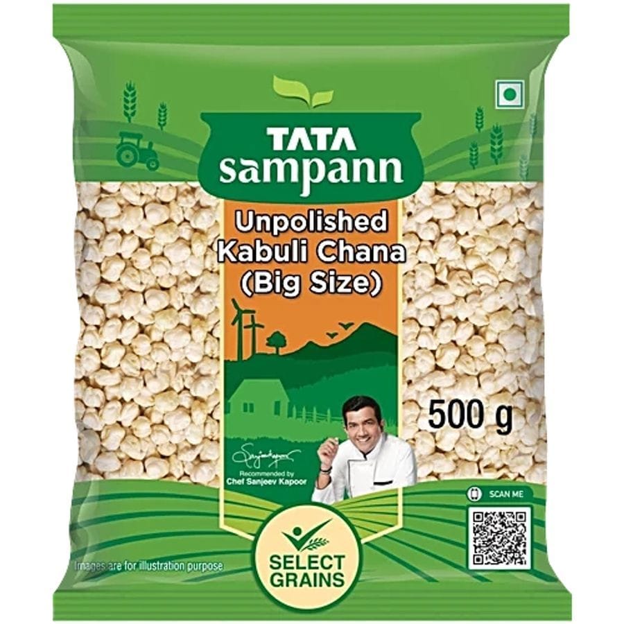 Tata Sampann Kabuli Chana/Kabuli Kadale, 500 g - 500 gm - 500 gm - One Unit