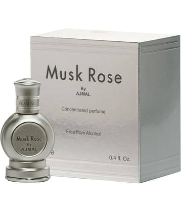 Ajmal Musk Rose Attar | Floral & Musky Fragrance | Long Lasting Attar Men & Women - 12ML Pack of 1