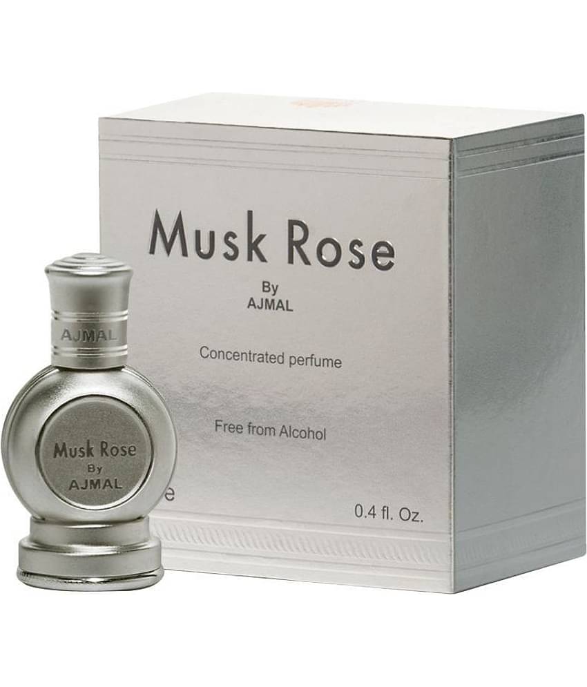 Ajmal Musk Rose Attar | Floral & Musky Fragrance | Long Lasting Attar Men & Women - 12ML Pack of 1