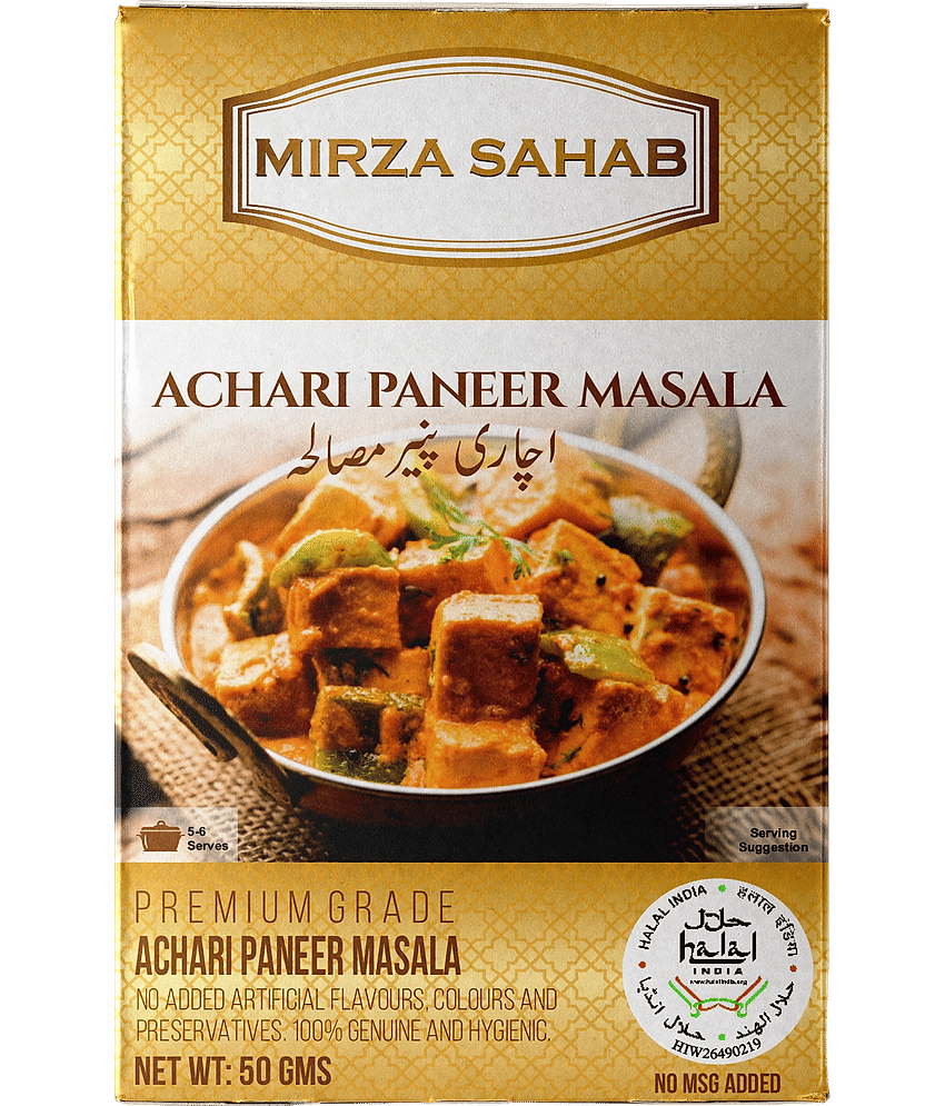 Mirza Sahab Achari Paneer  Instant Mix 50 gm Pack of 4