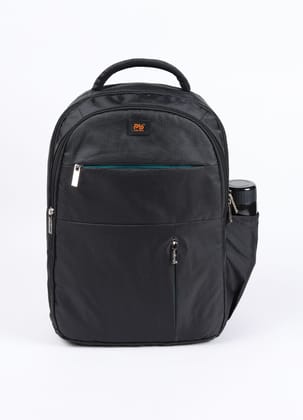 PB Pearlbags Den 20L Solid Backpack , 3 Compartments, Bottle Holder, Organizer, Premium Fabric, Water Resistant Anti Theft , School & College Bag for Boys and Girls, Office & Travel Bag for Men and Women