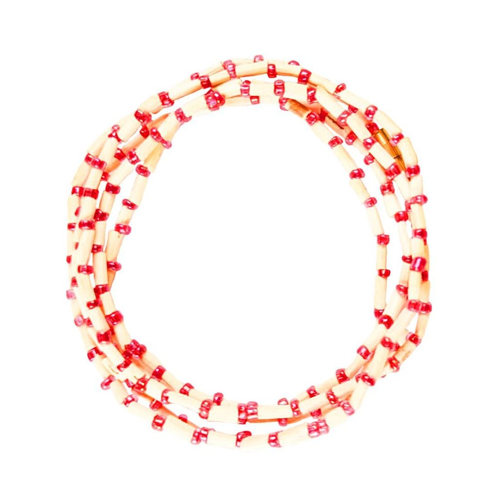 MAYAPURI Original 2 Round Tulsi Kanthi Mala/Holy Basil Wooden Mala, Adults Unisex (Red) - Pooja Needs | Buy online on ZillyBuy