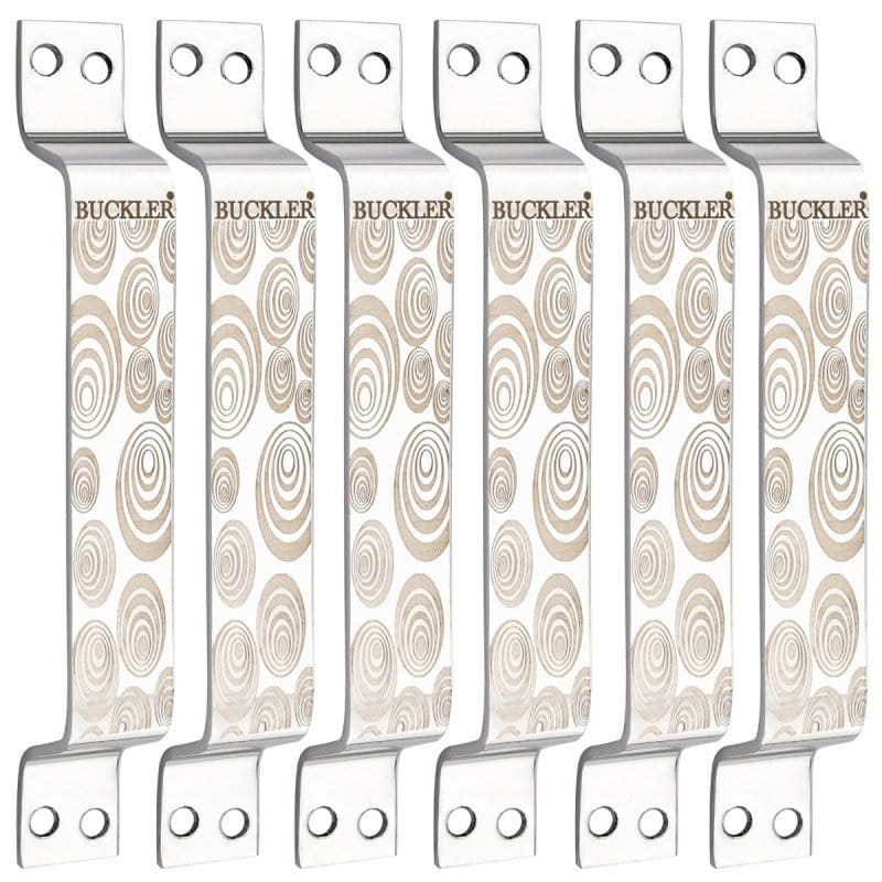 BUCKLLER Stainless Steel Door & Cabinet Handles, Knobs Handles-Size-6 Inch-6 Pcs-Laser Printed Design-SSL03