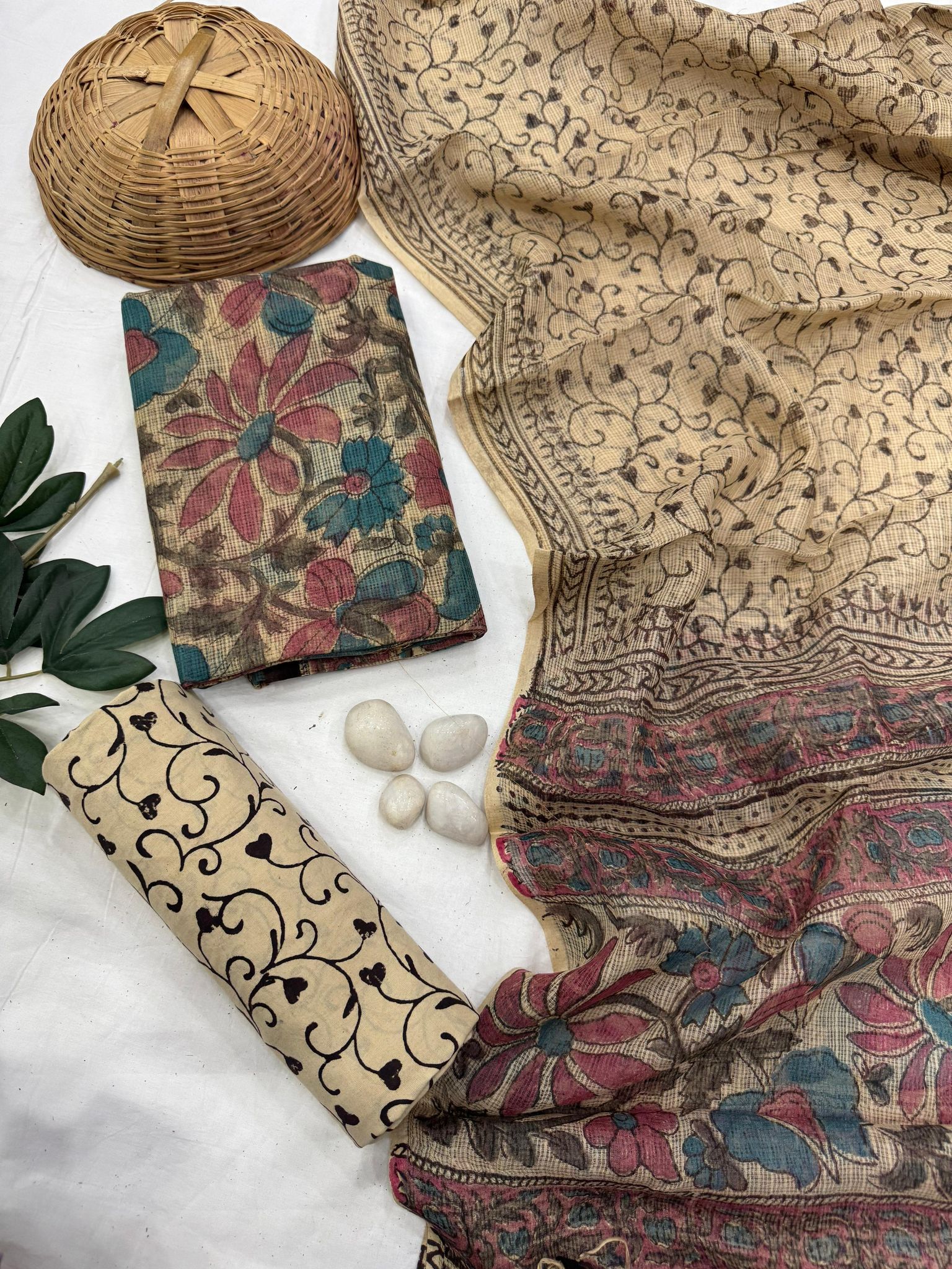 Vegetable Block Printed Kota Suit