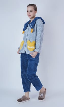 Imported Winter Nightsuite Heavy Stuff Dress for Girls-S