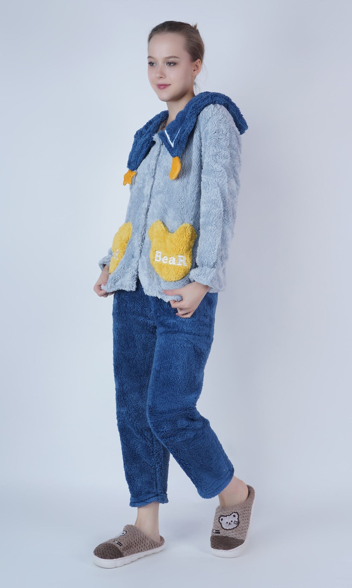 Imported Winter Nightsuite Heavy Stuff Dress for Girls-S