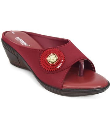 Racecourse - Maroon Women's Slip On Heels